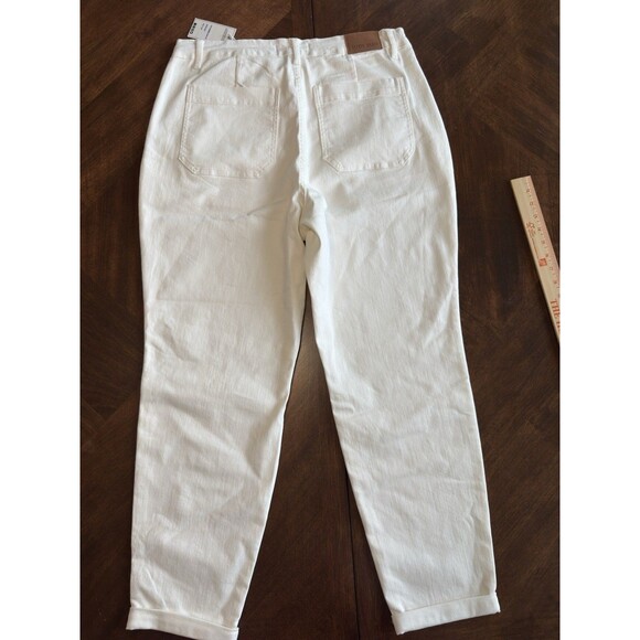 Judy Blue JB88812 Plus White Cuffed Jogger Jeans High Rise Drawstring Size 16W - Picture 2 of 9